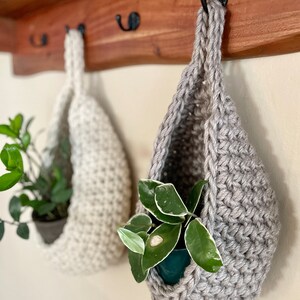 CROCHET PATTERN Hanging Basket | 3 Sizes Included Teardrop Jute Baskets ...