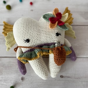 CROCHET PATTERN Tooth Fairy Pillow | Tooth Fairy Amigurumi | Eco-Friendly Sustainable Kids Toy | PDF