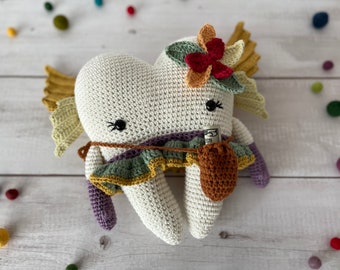 CROCHET PATTERN Tooth Fairy Pillow | Tooth Fairy Amigurumi | Eco-Friendly Sustainable Kids Toy | PDF