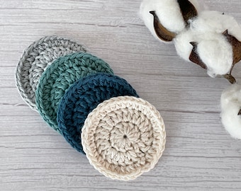 Alpine Bath Face Scrubbie + Basket Crochet Pattern | Eco-Friendly Sustainable Handmade Reusable Facial Rounds | PATTERN PDF