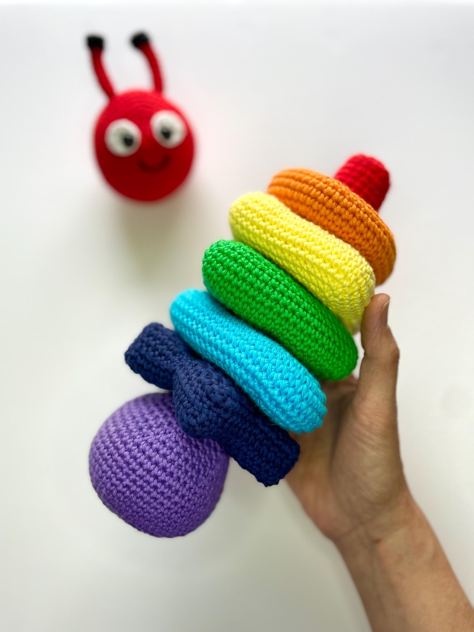 CROCHET PATTERN Stacking Toy | Cory the Caterpillar Stacking Rings ...