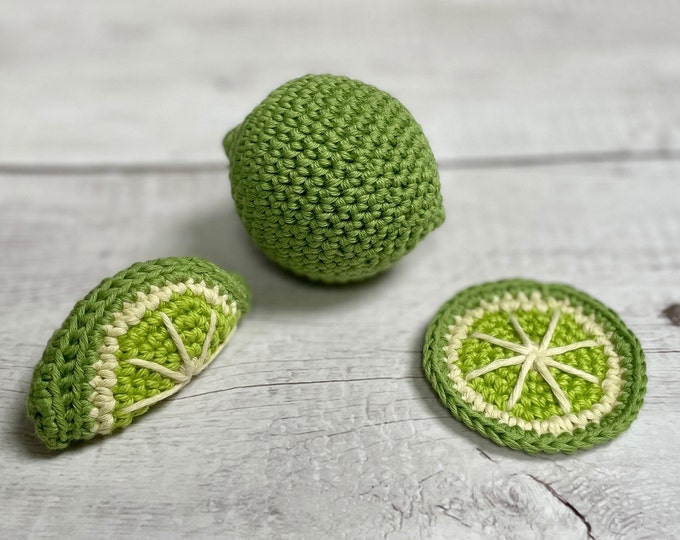 Lime Crochet Pattern | 3 Ways: Whole, Wedge & Slice