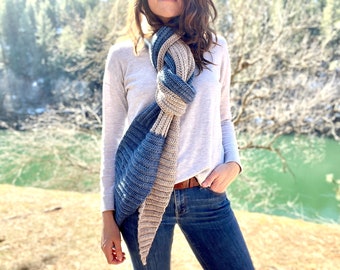 CROCHET PATTERN Scarf | Sustainable Apparel | Super Long Easy Beginner Winter Cyclone Wrap Shawl Scarf PDF