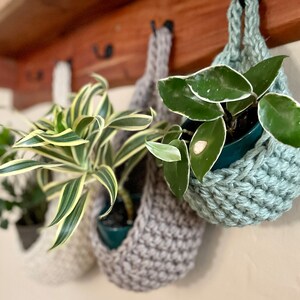 CROCHET PATTERN Hanging Basket | 3 Sizes Included Teardrop Jute Baskets ...