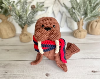 CROCHET PATTERN Walrus | Yura the Walrus | Eco-Friendly Sustainable Amigurumi Montessori Arctic Polar Sea Animal Toy | PDF