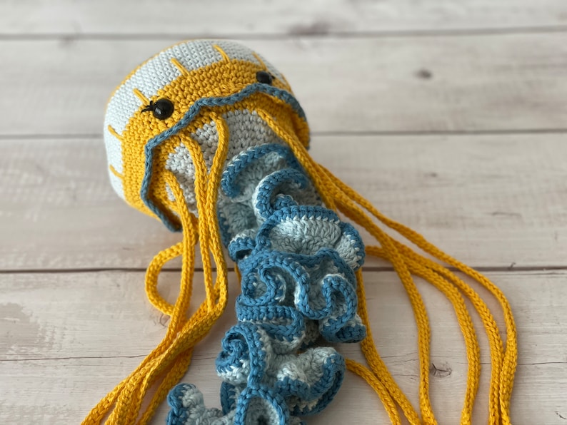 CROCHET PATTERN Jellyfish Jag the Sea Nettle Jellyfish Eco-Friendly Sustainable Amigurumi Montessori Sea Animal Toy PDF image 7