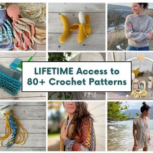 LIFETIME ALL ACCESS Pass - Crochet Pattern Bundle 80+ Patterns | Amigurumi, Sweaters, Blankets, House and Home, Christmas Crochet Patterns +