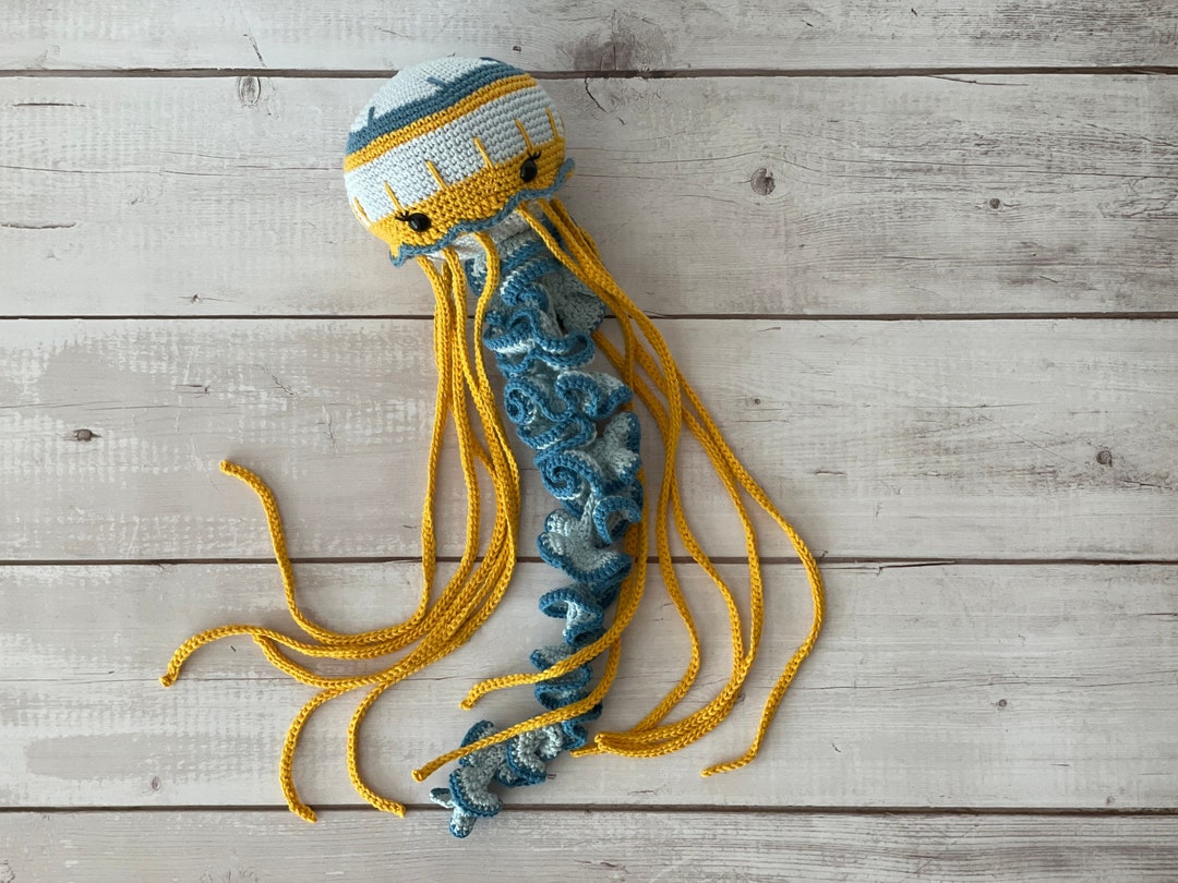 CROCHET PATTERN Jellyfish Jag the Sea Nettle Jellyfish Ecofriendly Sustainable Amigurumi