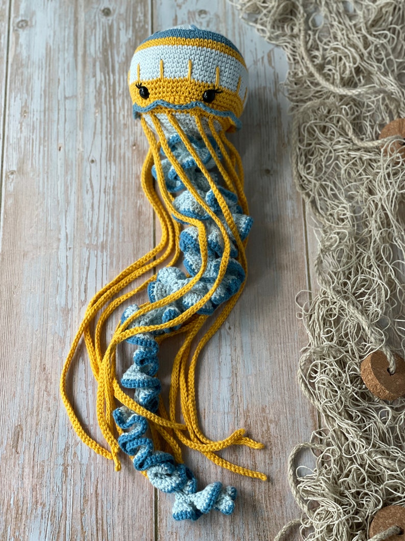 CROCHET PATTERN Jellyfish Jag the Sea Nettle Jellyfish Eco-Friendly Sustainable Amigurumi Montessori Sea Animal Toy PDF image 3