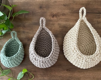 Hanging Basket Crochet Pattern (3 Sizes)