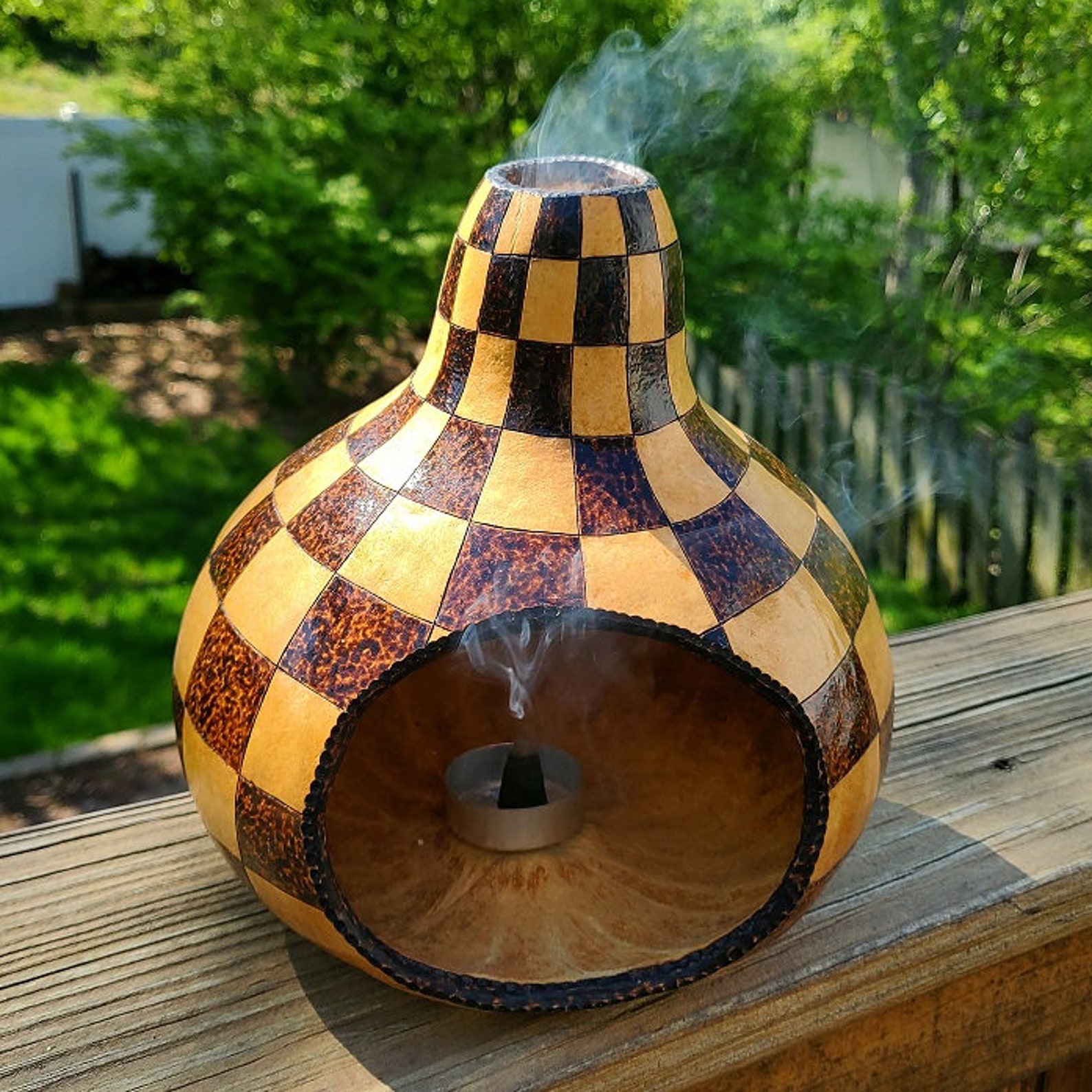 Medium Native American Bear Incense Gourd Etsy UK