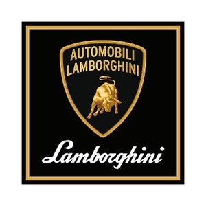 Car Sticker - Lamborghini Automobili - 150mm Square - Set of 2 |Outdoor Toolbox