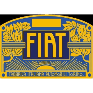 Car Sticker - Fiat Engine Badge 1925 - 150mm Length- Outdoor