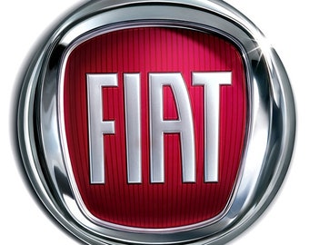 Sticker voiture - Badge Fiat - Lot de 2 - Cercle de 100 mm - Extérieur