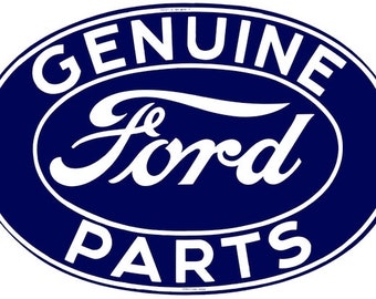 Garagenschild – Ford Originalteile – Oval, 38 cm – Einfach aufzuhängen | Wanddekoration für Auto und Hobbyraum
