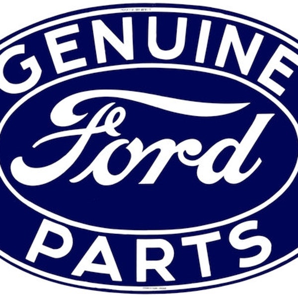 Garage Sign - Ford Genuine Parts - Oval 15" - Easy to Hang | Décor Wall Auto Personal Mancave