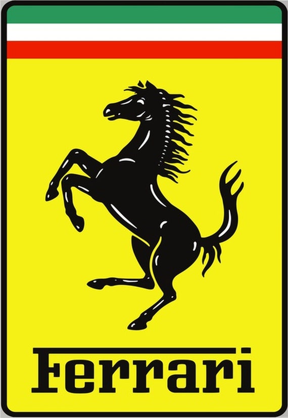 Car Sticker - Ferrari Badge - Set of 2 - 150mm Height - Graphic Accuracy