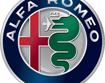 Garage Sign - Alfa Romeo Badge - Easy to Hang - Circle 15.5&quot; - Décor Wall Auto Personal Mancave