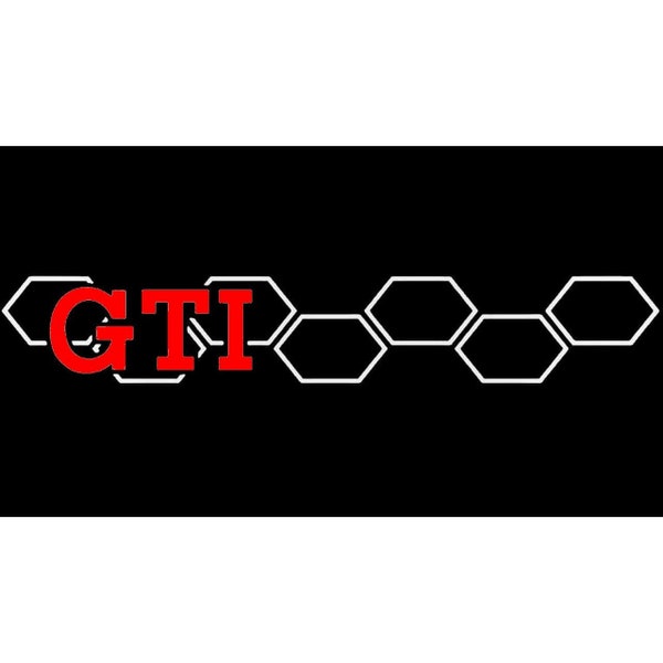 Garage Sign - GTI - Size 16.5" x 5.5" - Easy to Hang | Décor Wall Art Auto Personal Mancave