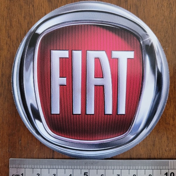 Car Sticker - Fiat Badge - Set of 2 - 100mm Circle - Outdoor
