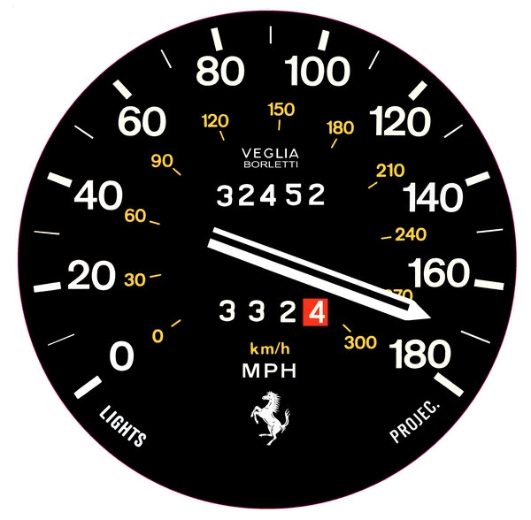 Garage Sign - Veglia Borletti Speedometer With Ferrari Logo- Easy