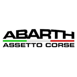 Car Sticker - Abarth Assetto Corse - Set of 2 - 150mm Length - Outdoor