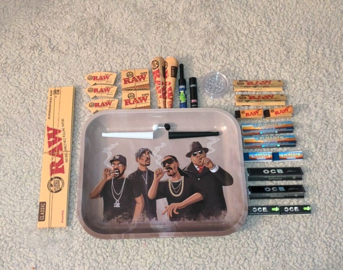 Ultimate rappers Large rolling tray set Etsy