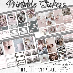 COFFEE LOVERS Printable Planner Sticker/happy Planner/pink - Etsy