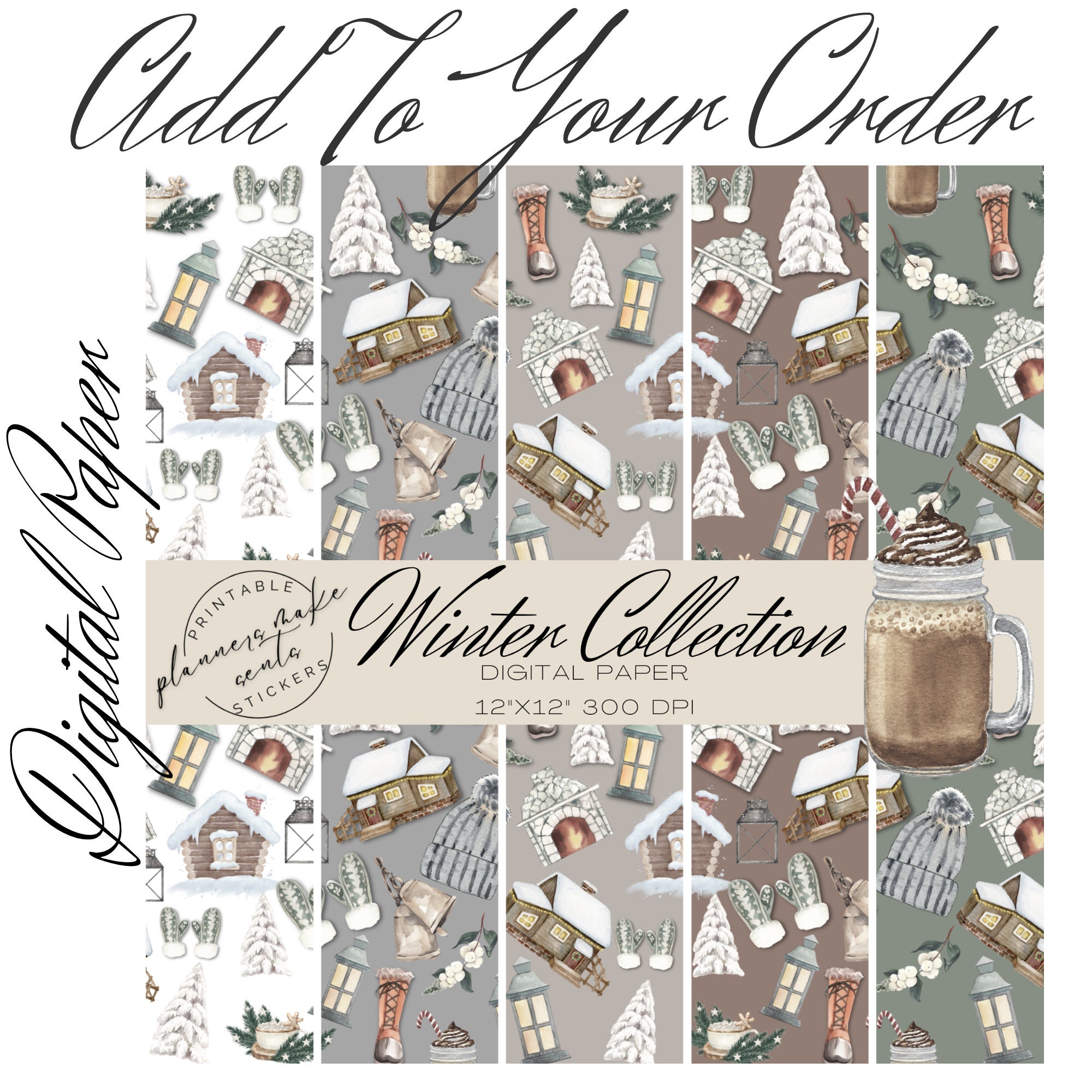 WINTER WONDERLAND Printable Planner Stickers/full Box Stickers ...