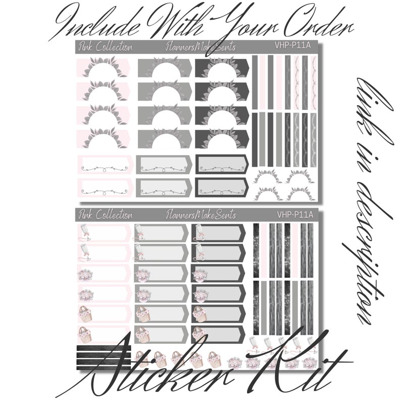 PRETTY IN PINK Floral Box Sticker Kit/printable Planner Stickers ...