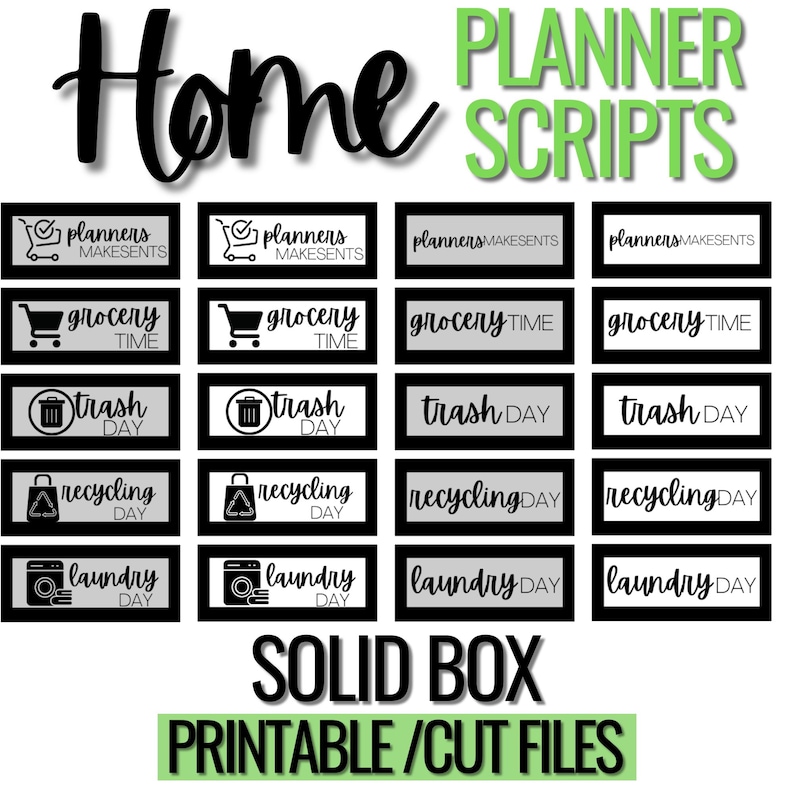 Task Script Sticker HOUSEHOLD CHORES SCRIPT Stickers/printable Planner Stickers/printable ...