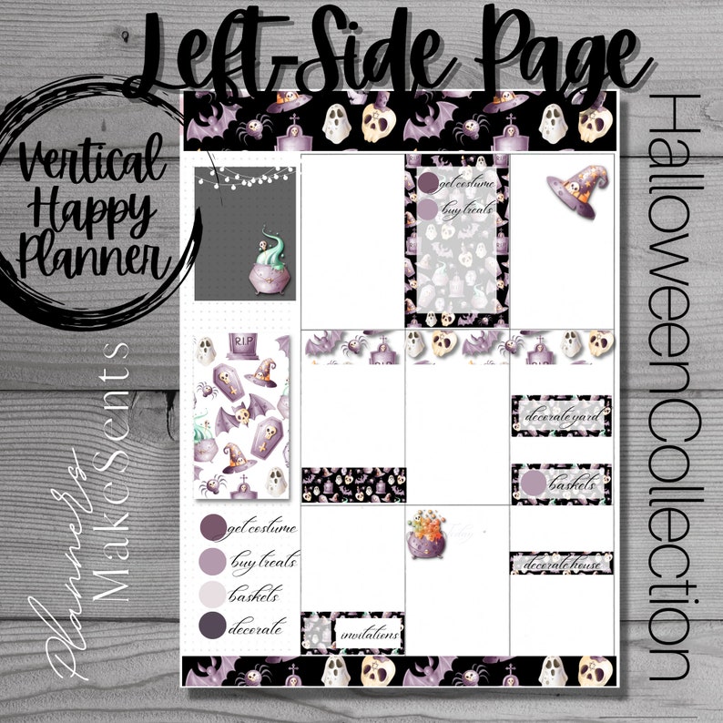 CUTE HALLOWEEN Bundle Sticker Kit/3 Printable Planner Stickers/happy ...