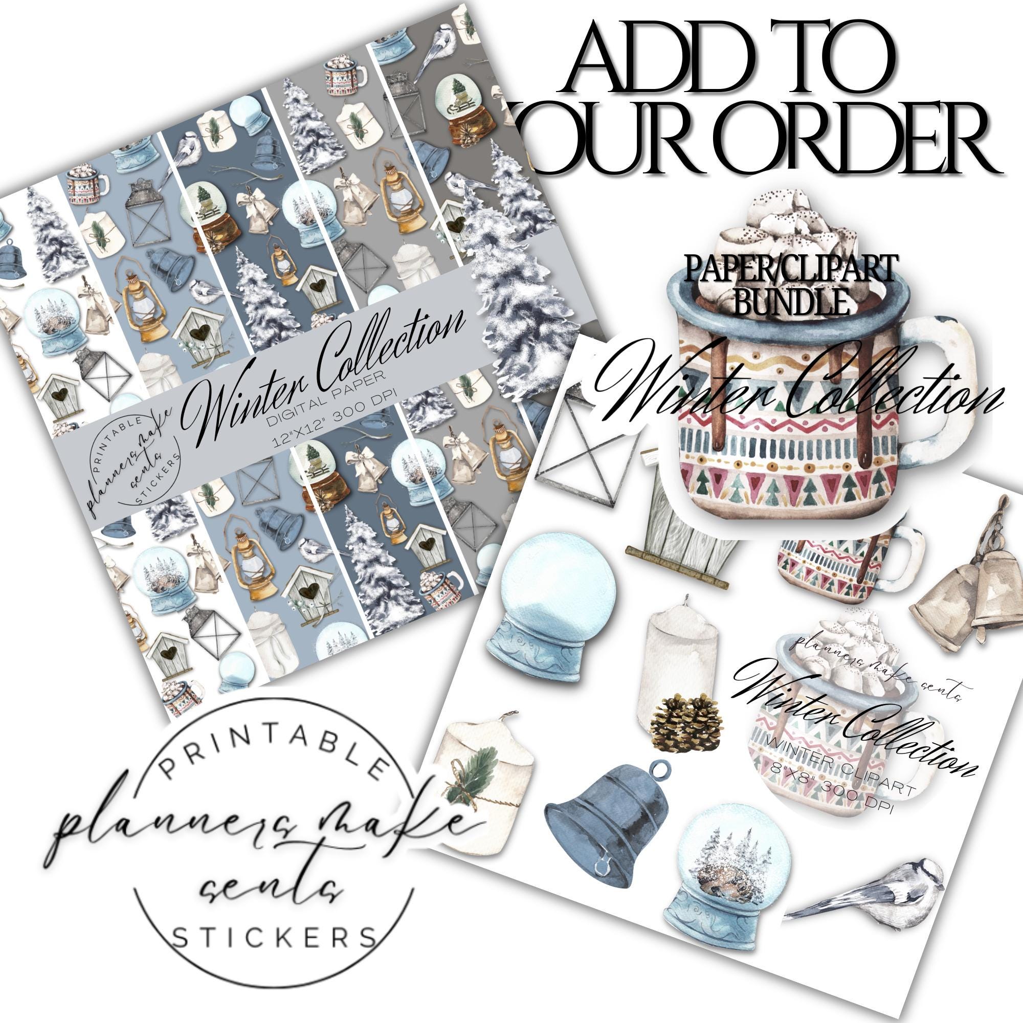WINTER SEASON Printable Planner Stickers/happy Planner/december Weekly ...