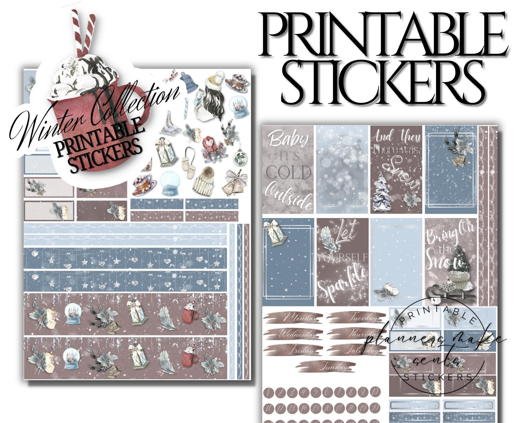 WINTER SEASON Printable Planner Stickers/happy Planner/december Weekly ...