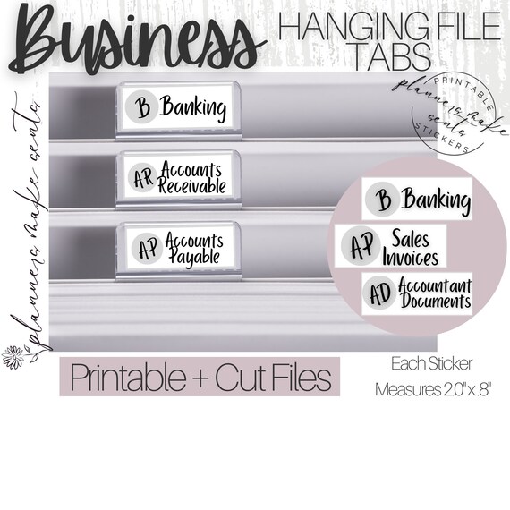 FILE TAB Labels/printable Business File Labels/business Filing Etsy