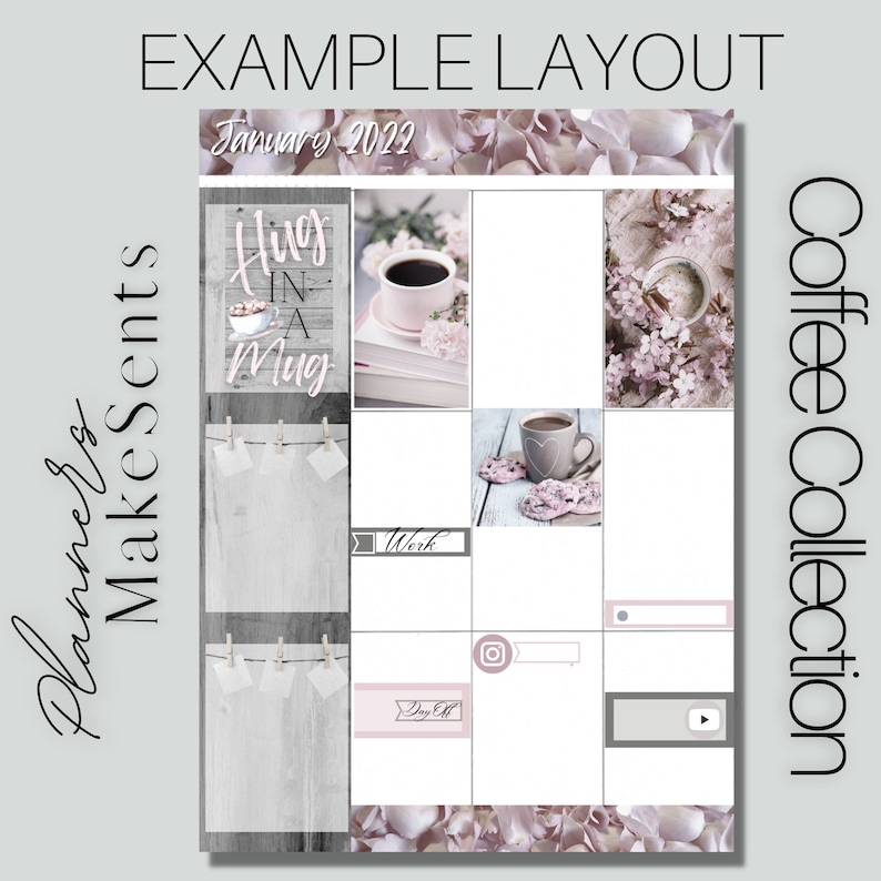 COFFEE LOVERS Printable Planner Stickers/happy Planner/printable Coffee ...
