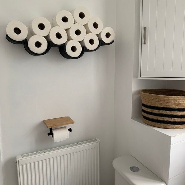 Modular Toilet Paper Cloud Storage | Bathroom and Toilet Organizer | Toilet Paper Shelf | Loo Roll Cloud Shelf