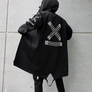 Autumn Hooded Overcoat - V-Shaped Tail - Harajuku Streetwear + Techwear Fashion