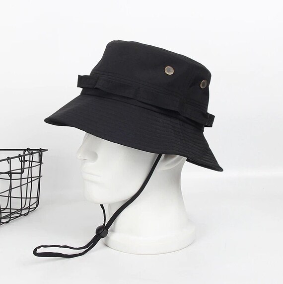 The Classic Bucket Hat Drawstring Minimalist Techwear / Etsy