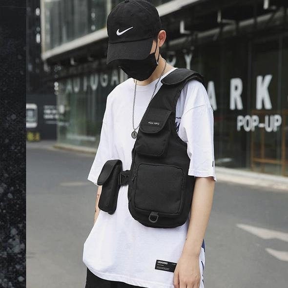 Asymmetrical Vest Rig Tactical Pouches Streetwear Vest Bag - Etsy