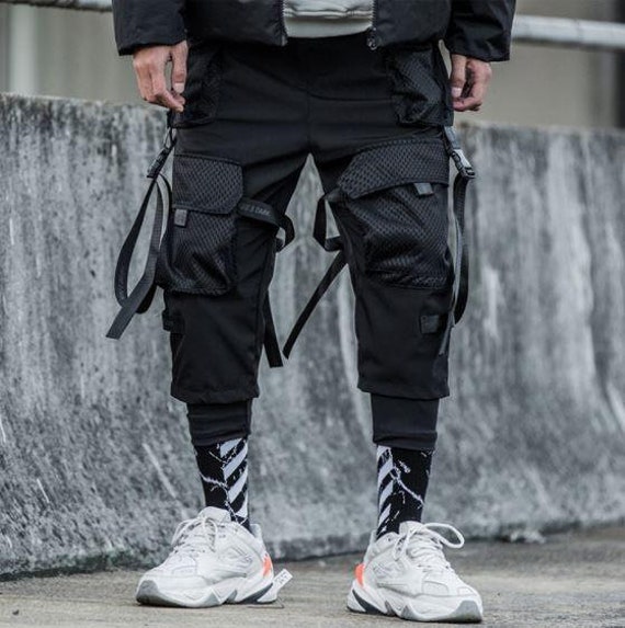 Dark Ribbons Cargo Joggers Streetwear Tactical Pants - Etsy