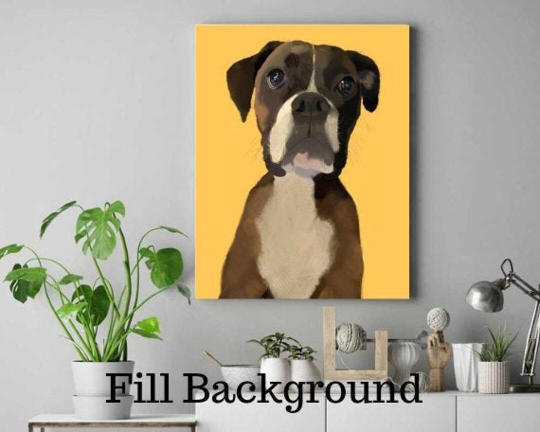 Personalised Pet Portrait Digital Art Custom Dog Portrait Etsy UK