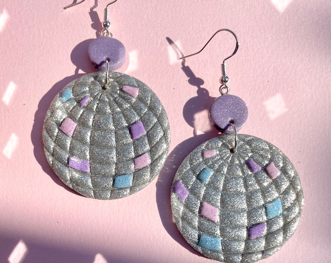 Disco ball earrings
