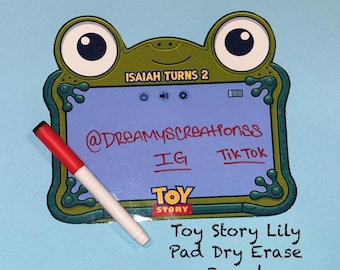 Toy Story Lily Pad whiteboard: Personlig födelsedagspresent (20 x 18 cm)