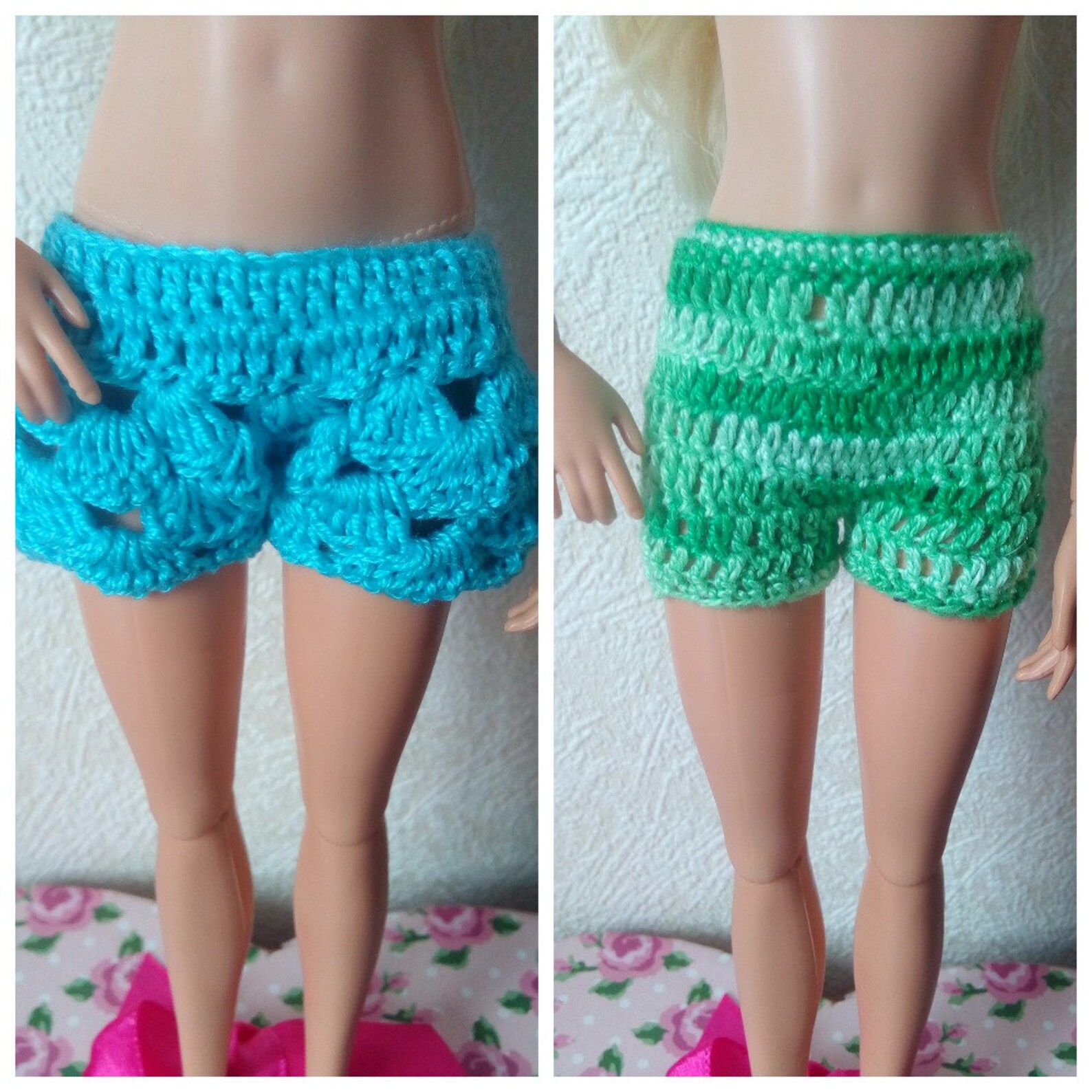 Barbie shorts doll shorts Crochet shorts knitted shorts Etsy