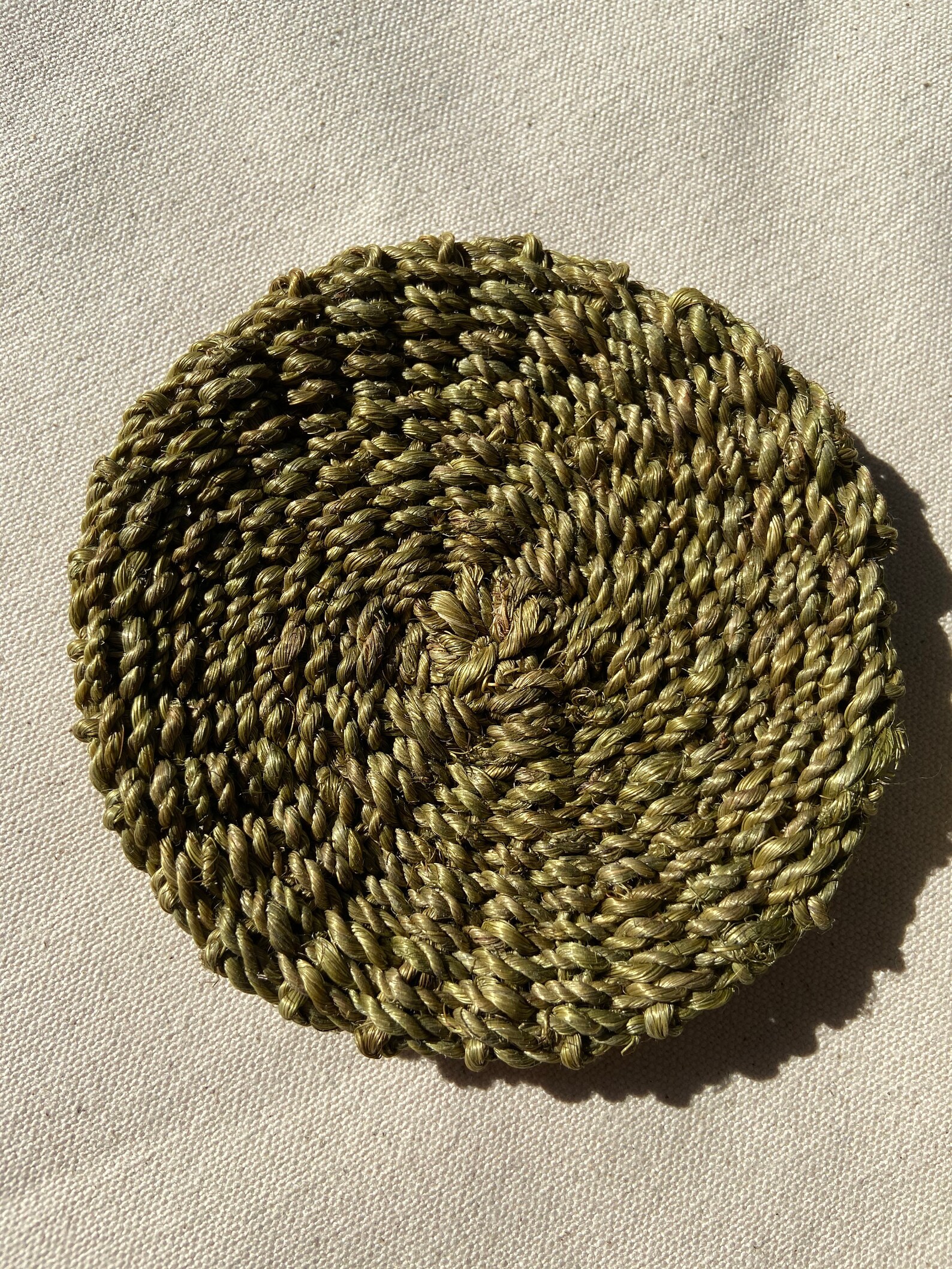 Abaca Round Placemat and Coaster Set Etsy