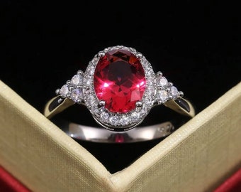 AAA+ Natural Certified AAA+Natural Ruby Ring-925 Sterling Silver-5.25 Carat Gemstone-Antique Ruby Ring-Ruby Handmade Ring For Unisex