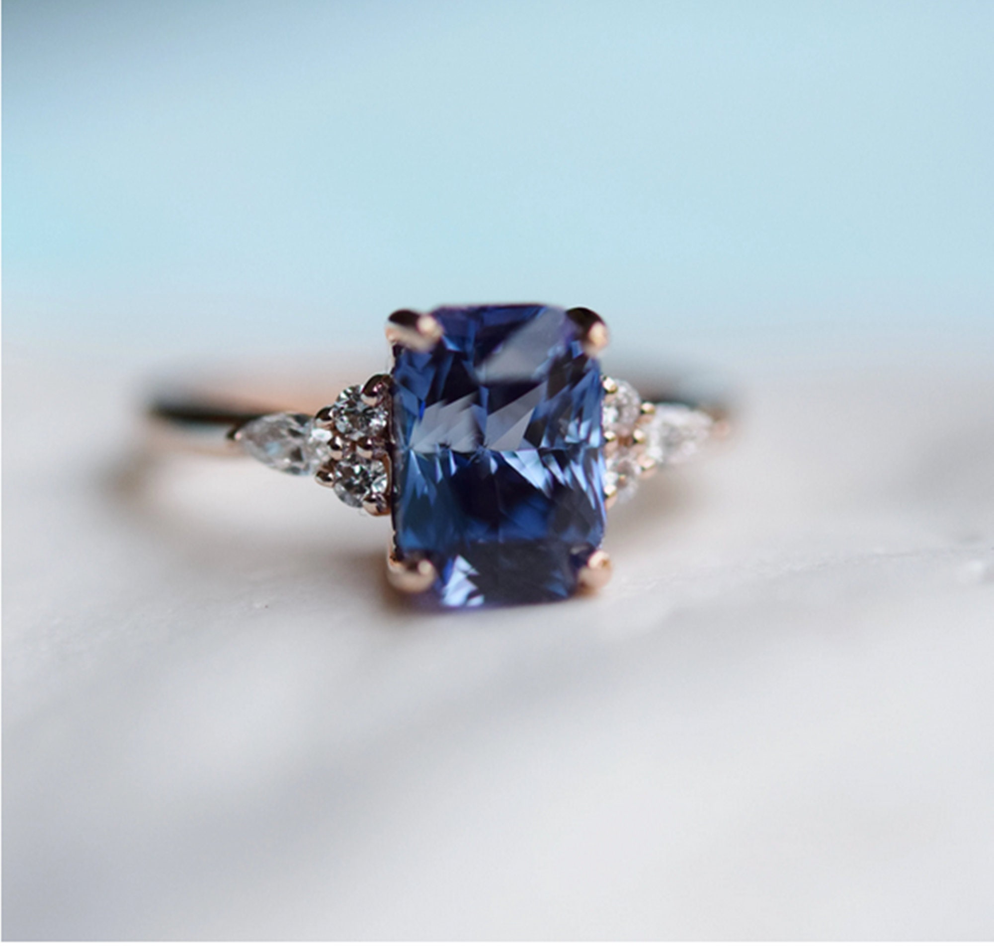 Blue Sapphire Sterling Silver Ring