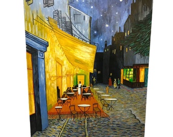 Vincent Van Gough’s Cafe Terrace at Night Painting by M Cole