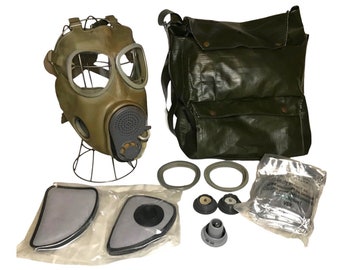 Authentic Czech Army M10 Gas Mask & Filter - Genuine Military Surplus - Cold War